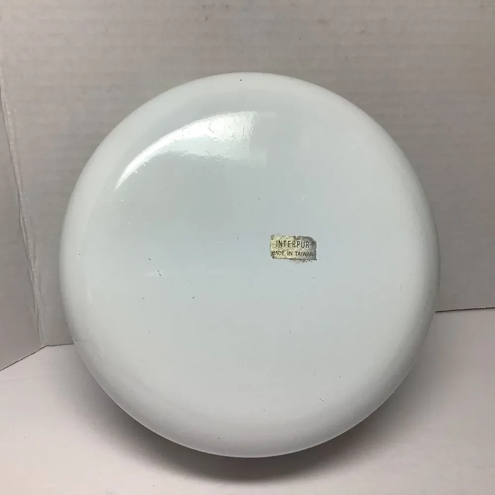Enamelware Metal Interpur Bowl Vintage Tulip Pattern kitchen collectible
